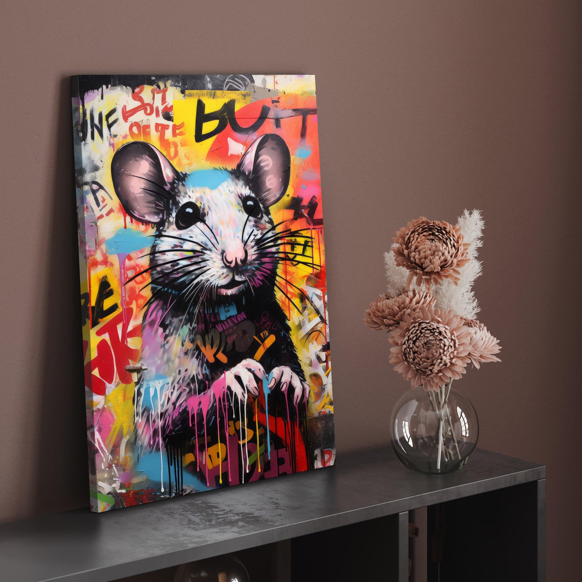 Hustling Sharks Wandbilder Rat Problem Leinwand 60x90 cm Tierbild