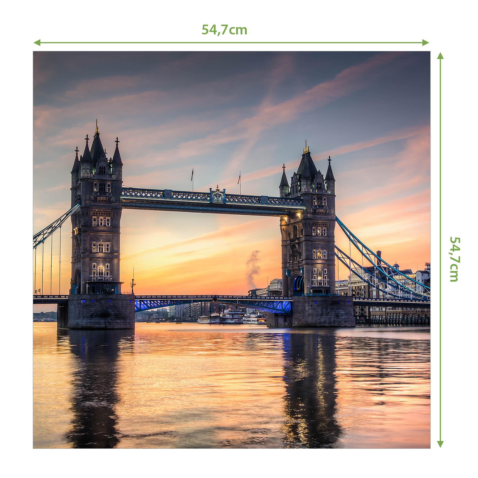 Banjado Möbelfolie Tower Bridge Tischfolie 55x55 selbstklebend