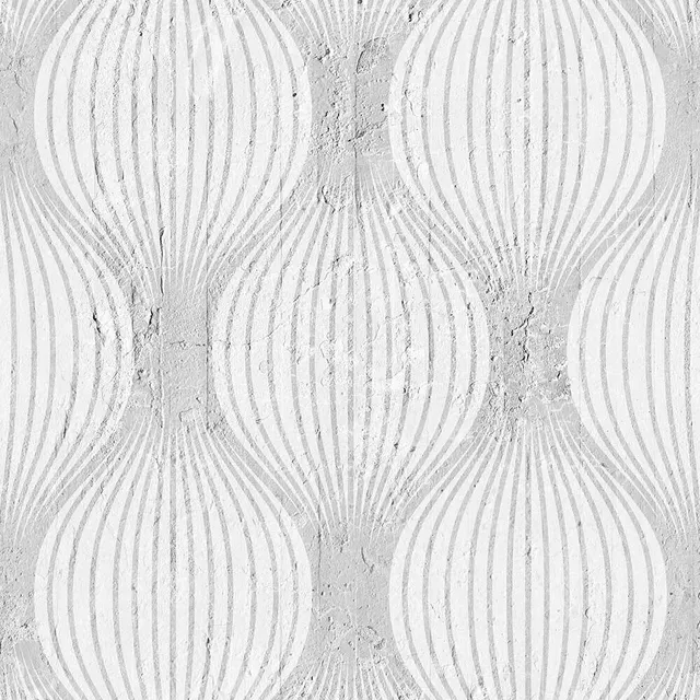 Mineheart Wallpaper Geometric Bulbs Tapete Grau A3