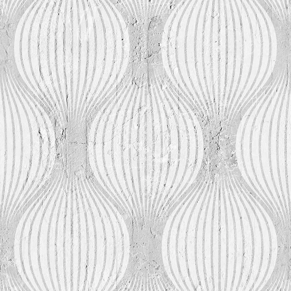 Mineheart Wallpaper Geometric Bulbs Tapete Grau A3