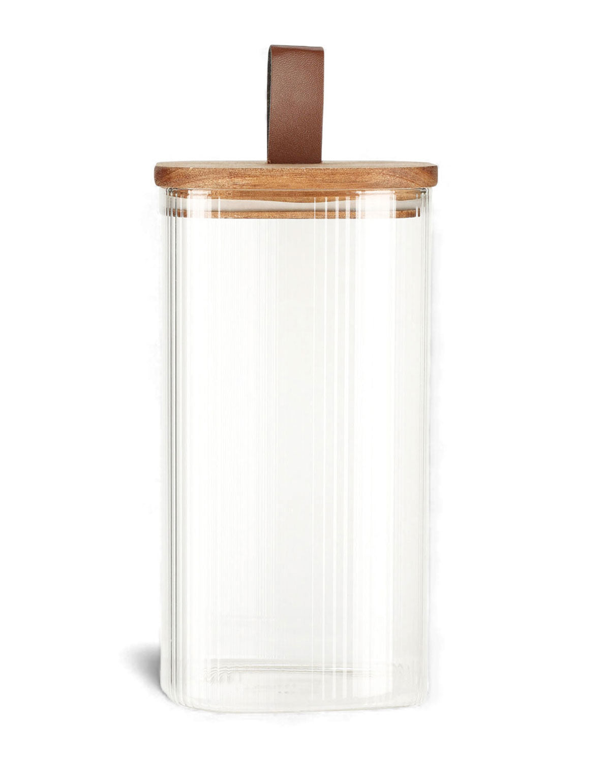 LS-LebenStil Küche Vorratsdose Glas 1500ml 21x10cm Holzdeckel
