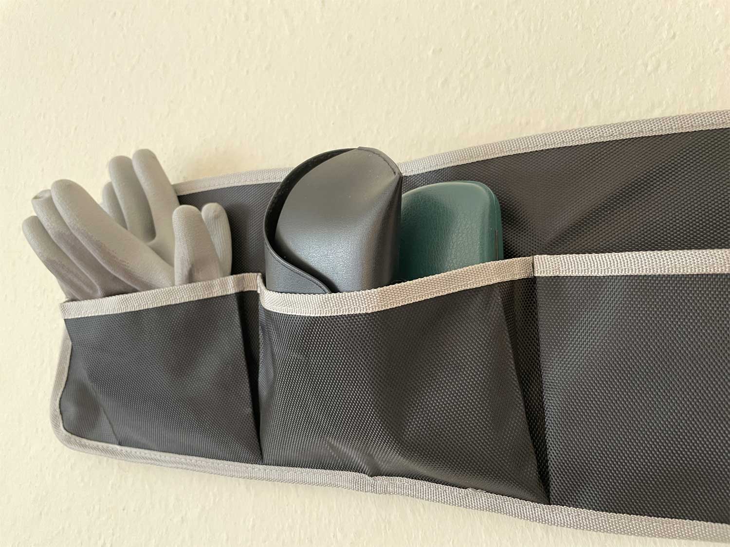 LS-LebenStil Möbel & Wohnen Hänge-Organizer 3 Fächer 60cm Schwarz