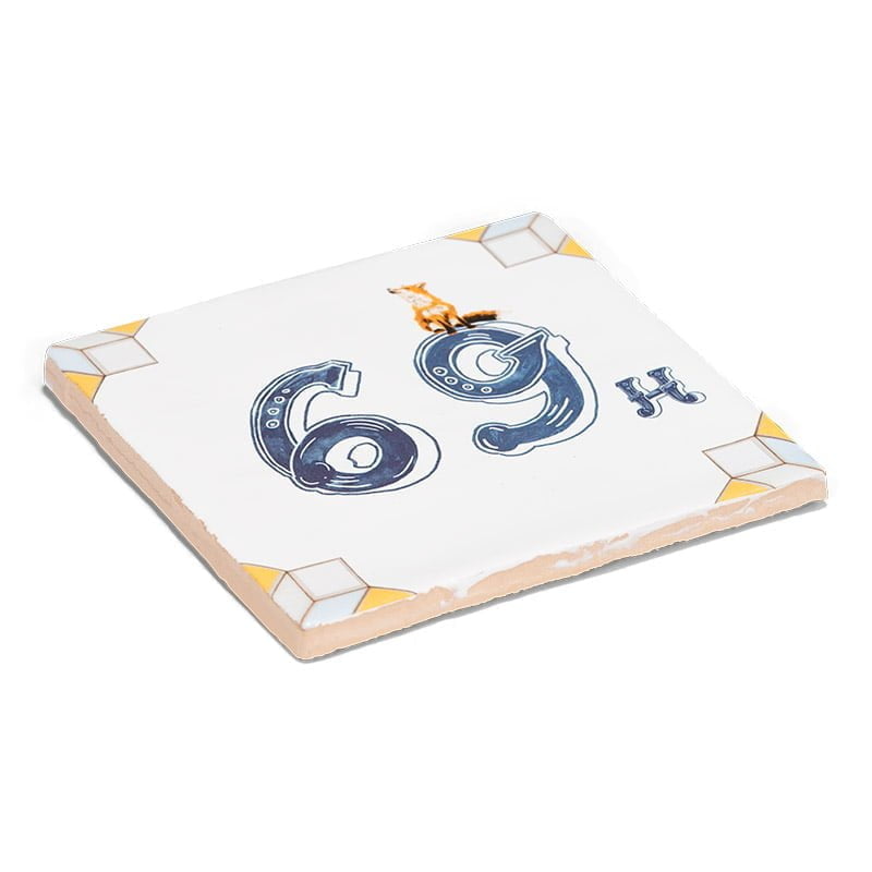 Storytiles Delft Blue 't Vosje telt Jubiläum Fliese 10x10 cm