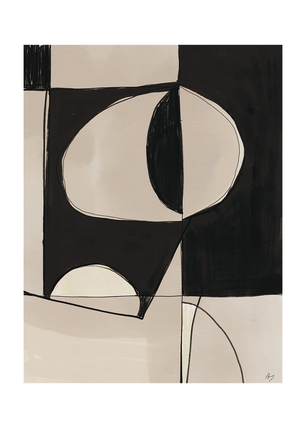 The Poster Club Contraste Kunstdruck 30x40 cm beige