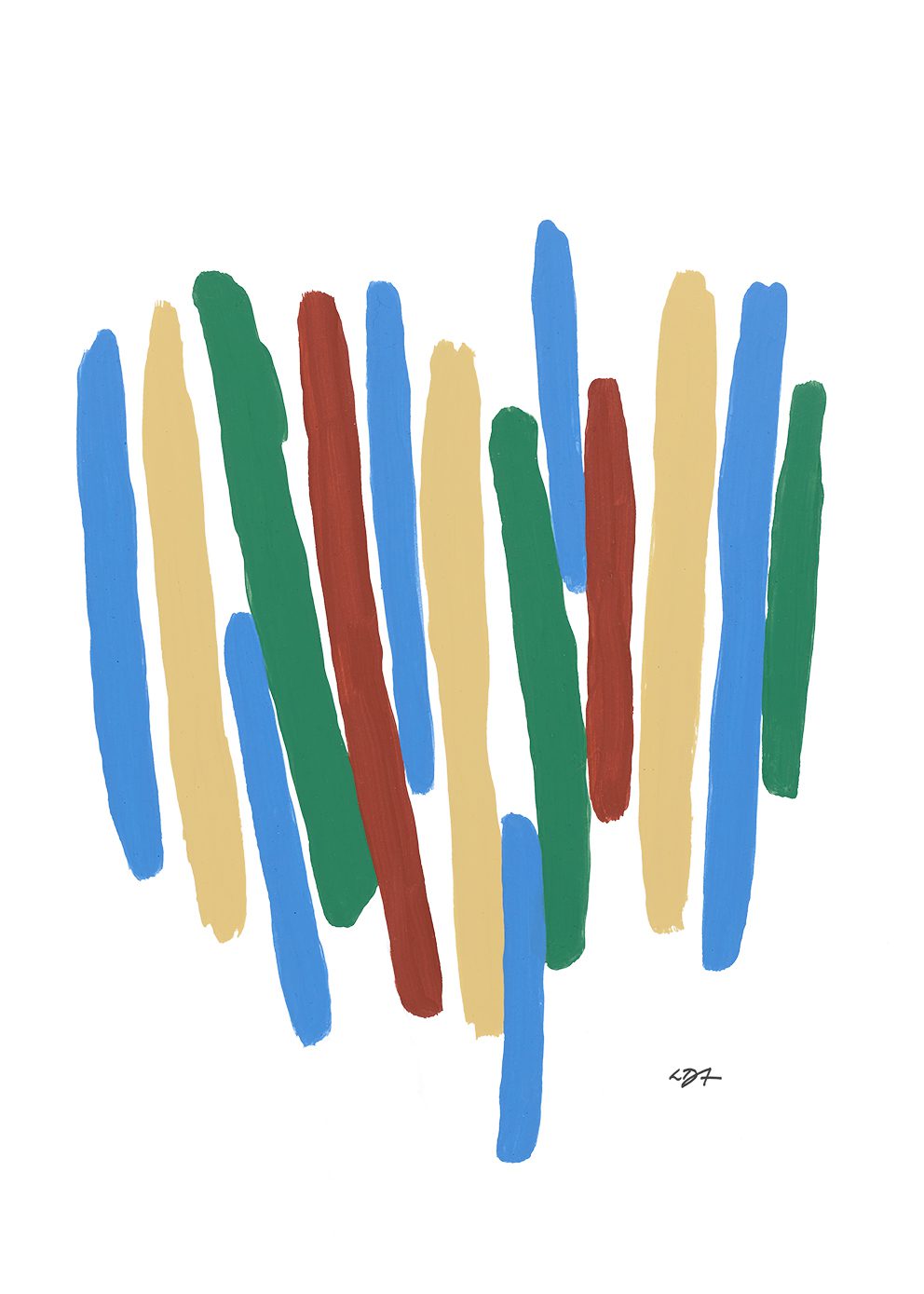 The Poster Club Bouquet Kunstdruck 30x40 cm abstrakt