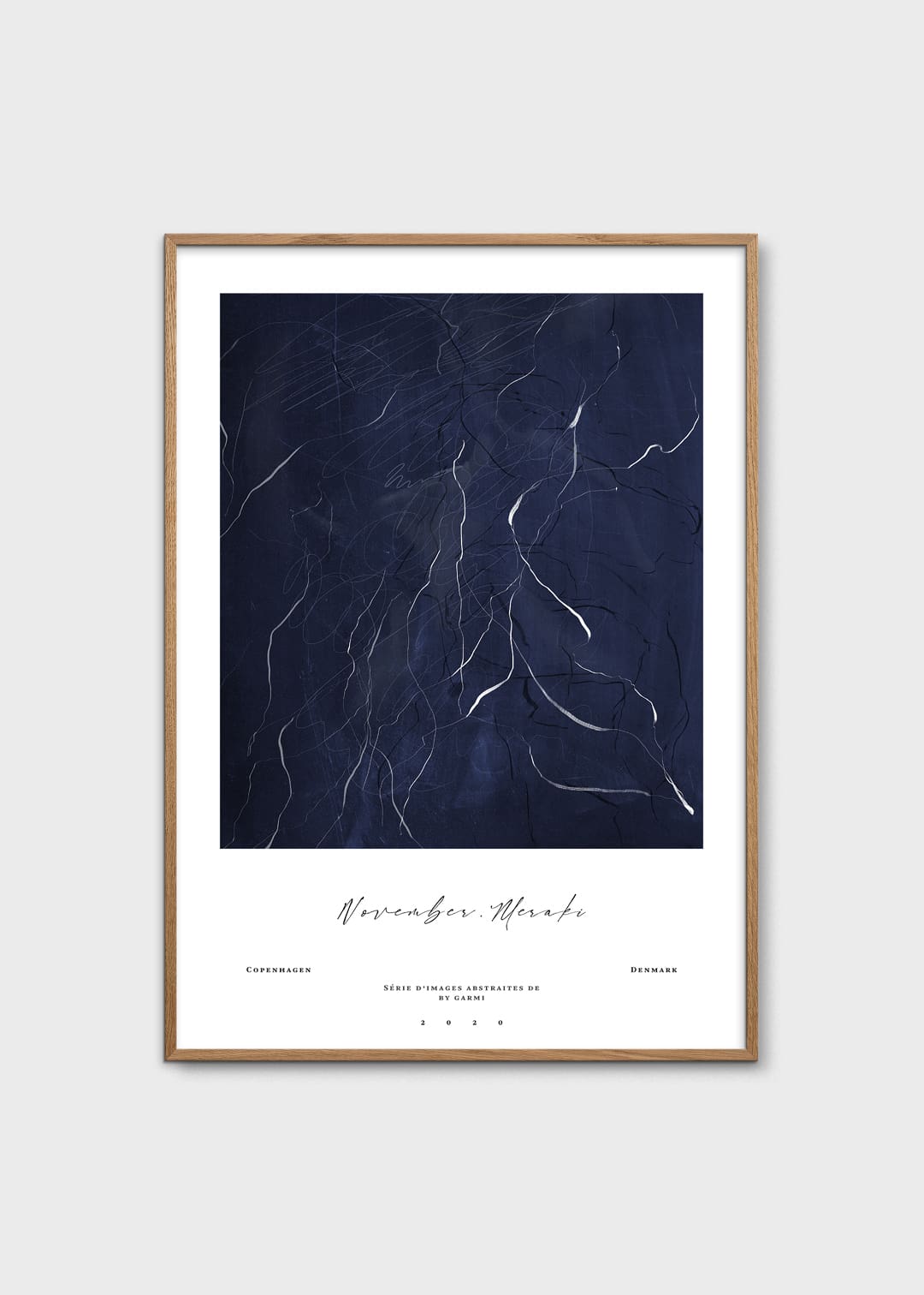 The Poster Club Meraki 02 Poster 50x70 blau abstrakt