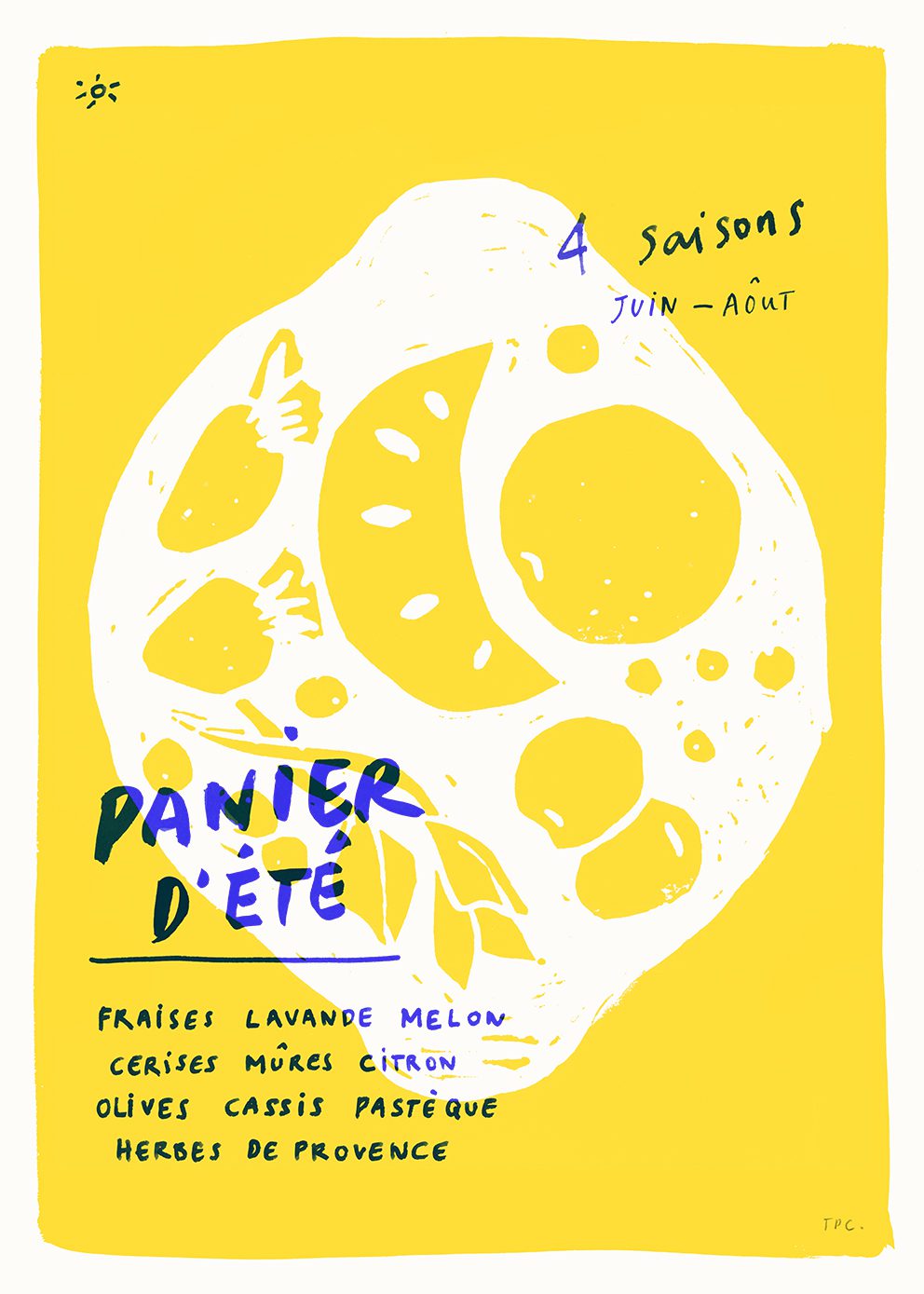 The Poster Club Art Prints L'Été Poster 30x40 cm Sommermotiv