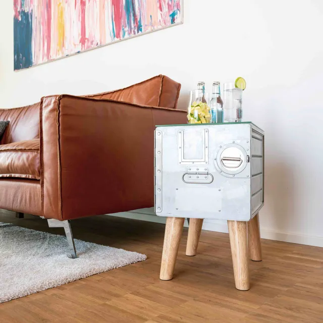 aircraftwindows Airline Container Couchtisch Woody Upcycled
