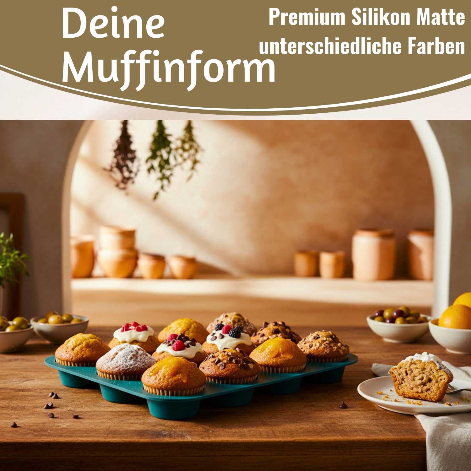 LS-LebenStil Muffinform Silikon 12er 33x25cm