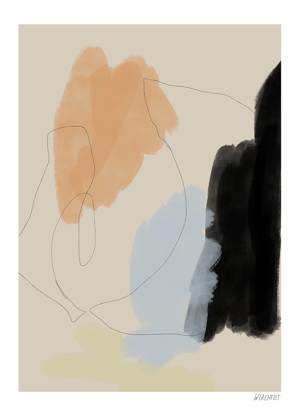 The Poster Club Art Prints Franca Poster 30x40 cm Beige