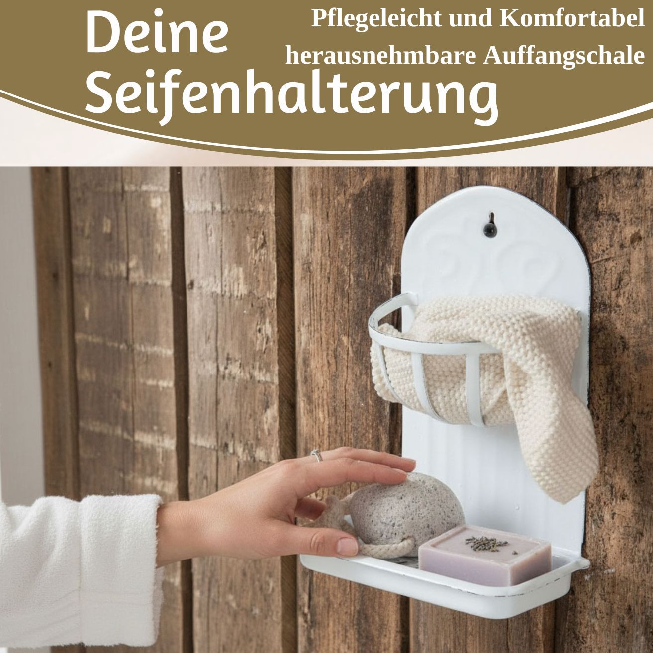 LS-LebenStil Möbel & Wohnen IB Laursen Seifenschale Emaille weiß 21cm
