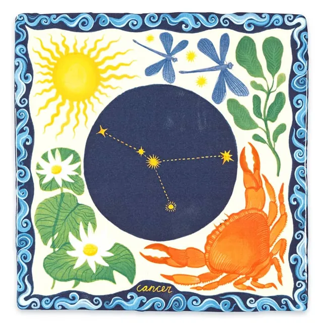 Storytiles Delft Blue Cancer Wandfliese S 10x10 cm Sternzeichen Krebs
