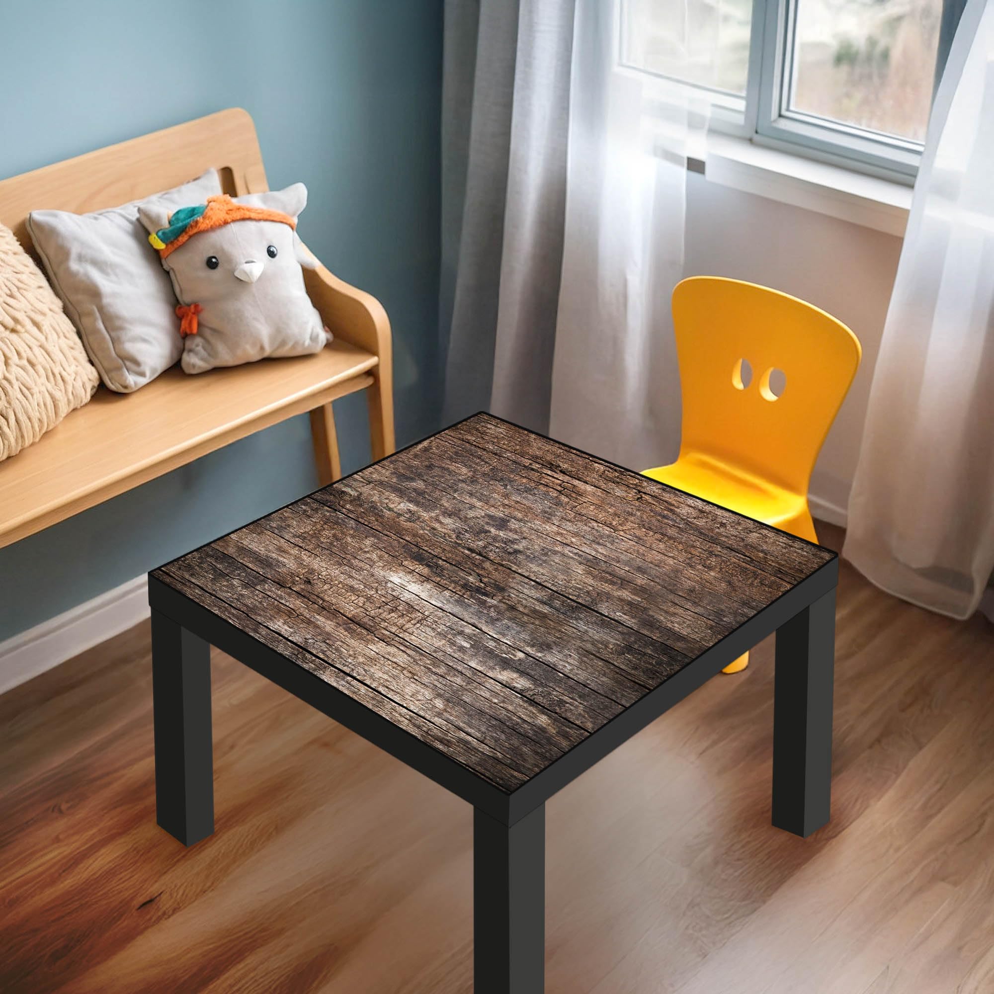 Banjado Möbelfolie Altes Holz Tischfolie 55x55 selbstklebend