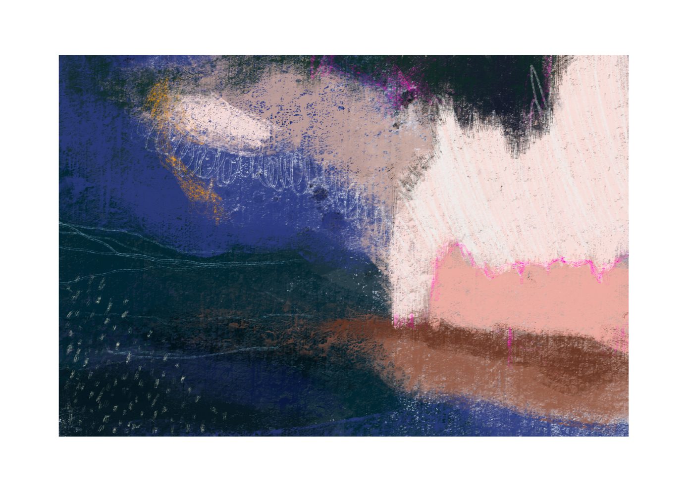 The Poster Club Art Prints Bördig Poster 30x40 cm Blau Rosa