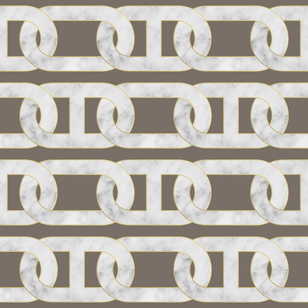 Mineheart Chain Wallpaper Tapete Grau Vlies 52cm x 10m