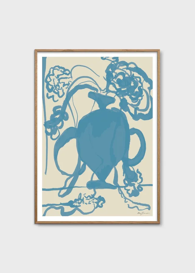 The Poster Club Art Prints Dahlia Bleu Poster A4 blau