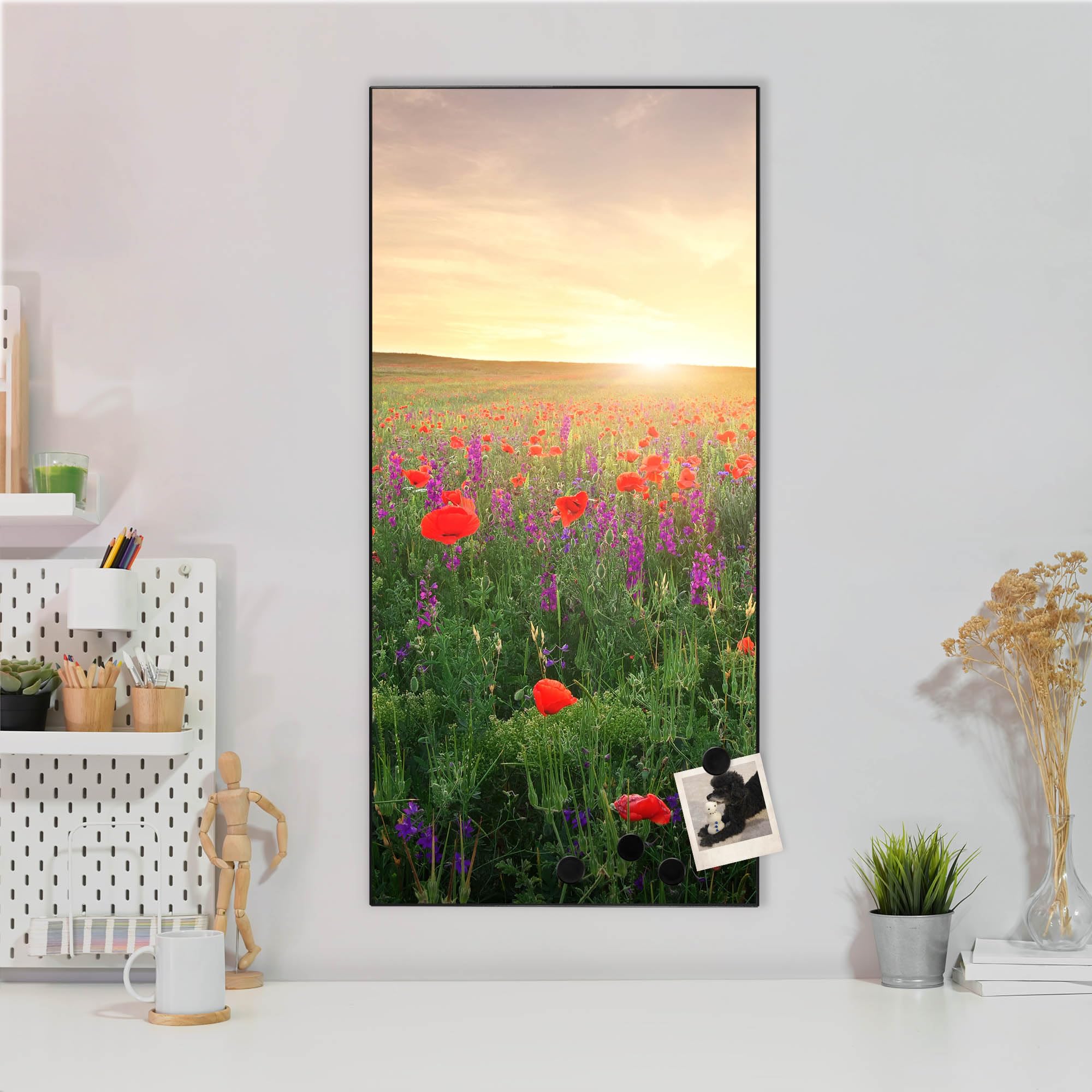 Banjado Magnettafel Sommerfeld weiß 78x37cm magnetisch