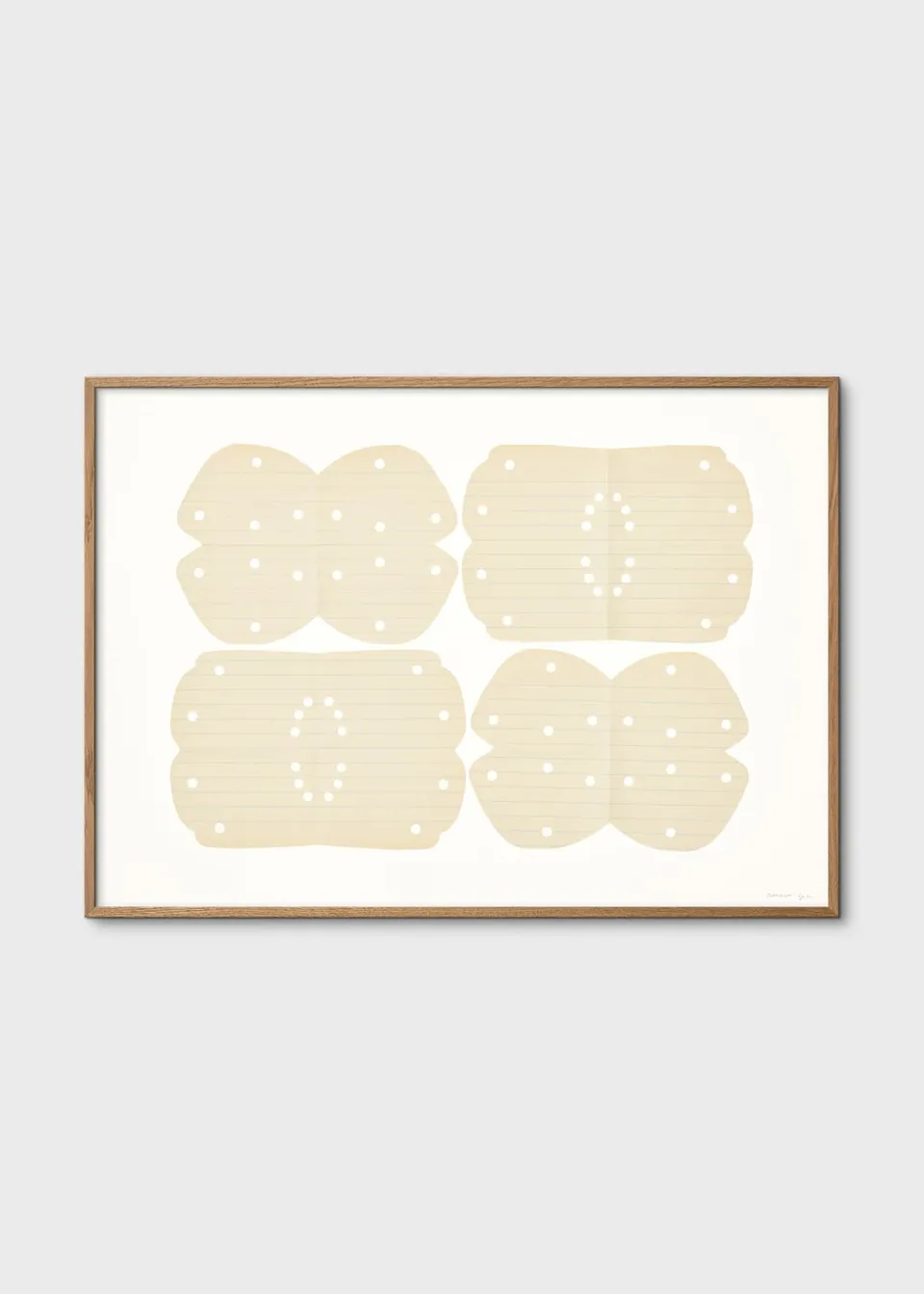 The Poster Club Art Prints Lace No. 153 Poster 30x40 beige