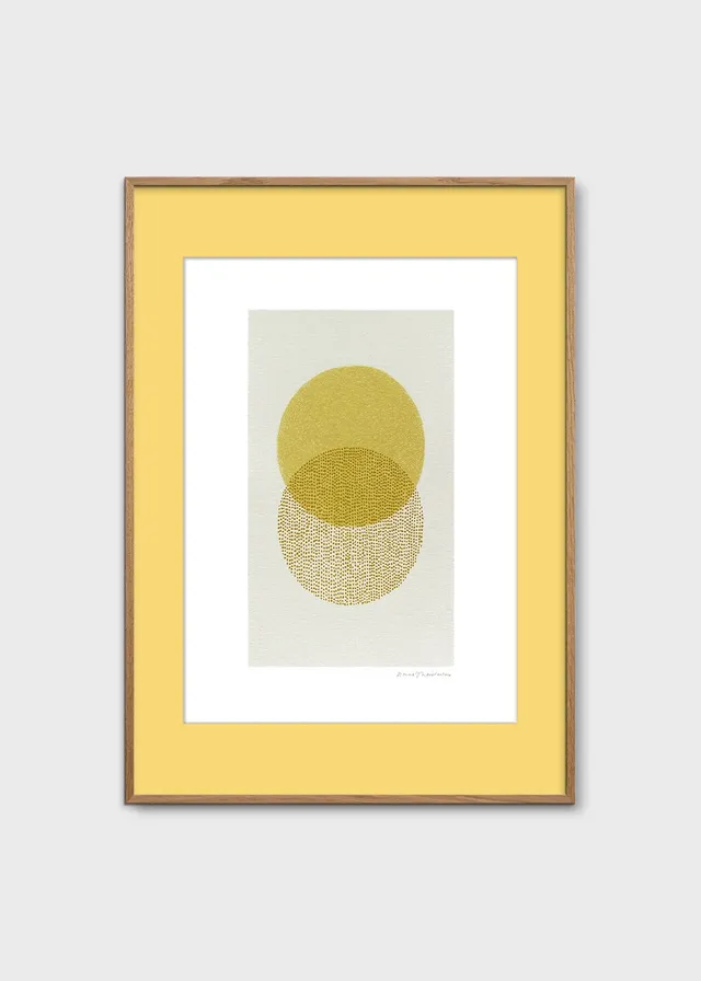 The Poster Club Long Sun Kunstdruck A4 gelb geometrisch