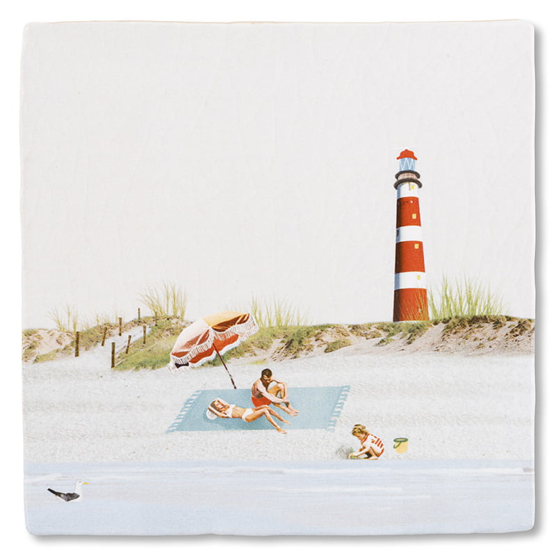 Storytiles Delft blue Ameland Fliese S 10x10 cm Strand Meer