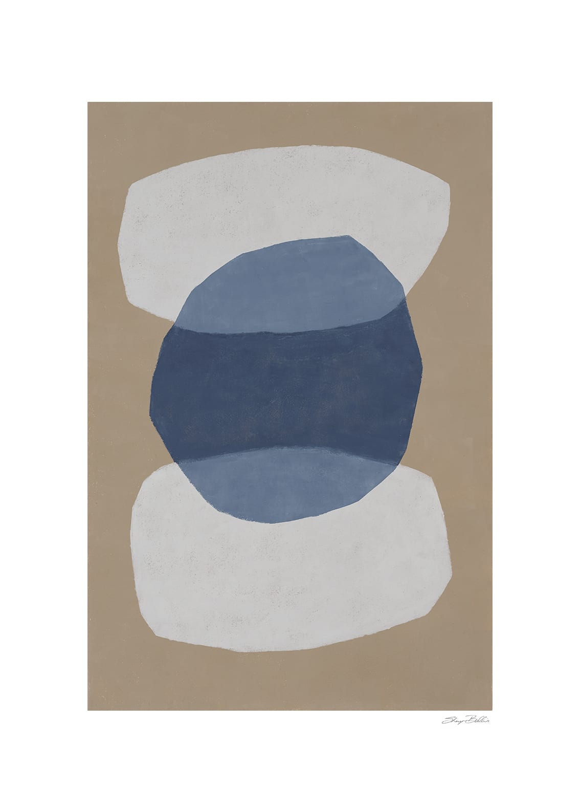The Poster Club Kivet Kunstdruck 30x40 cm beige-blau