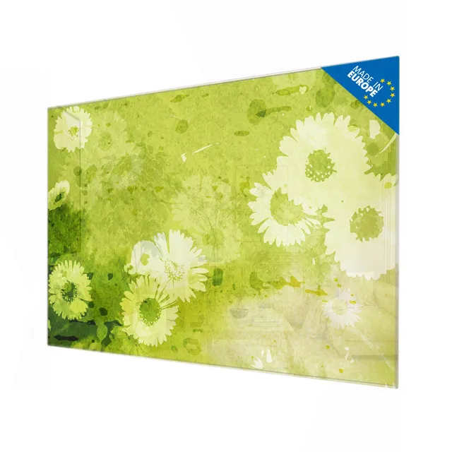 Banjado Magnettafel Kamille Grün Magnettafel 120x80 Glas