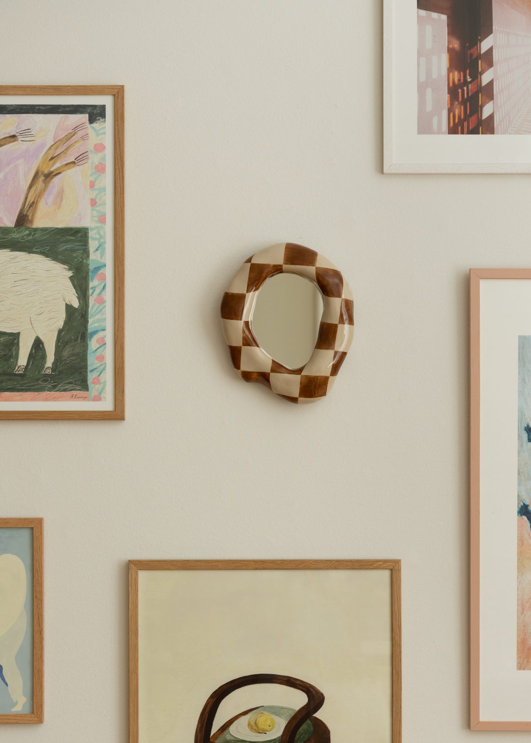 The Poster Club Wall Objects Mirror No.01 Spiegel 25x20 cm Braun