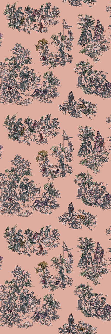 Mineheart Wallpaper Once Upon Our Time Tapete Rosa A3 Muster