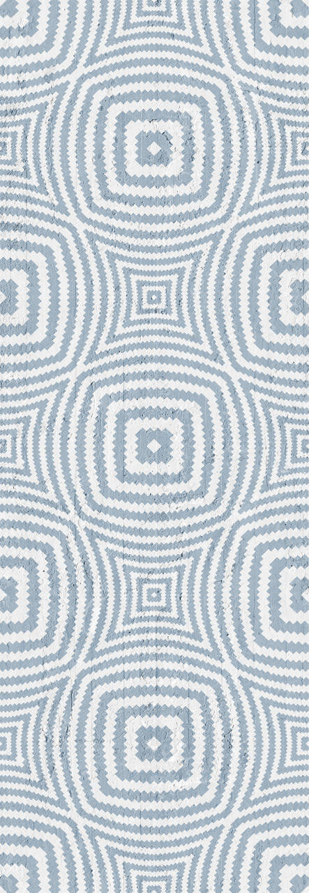 Mineheart Navy Geometric Circles Tapete Blau Vlies 52cm