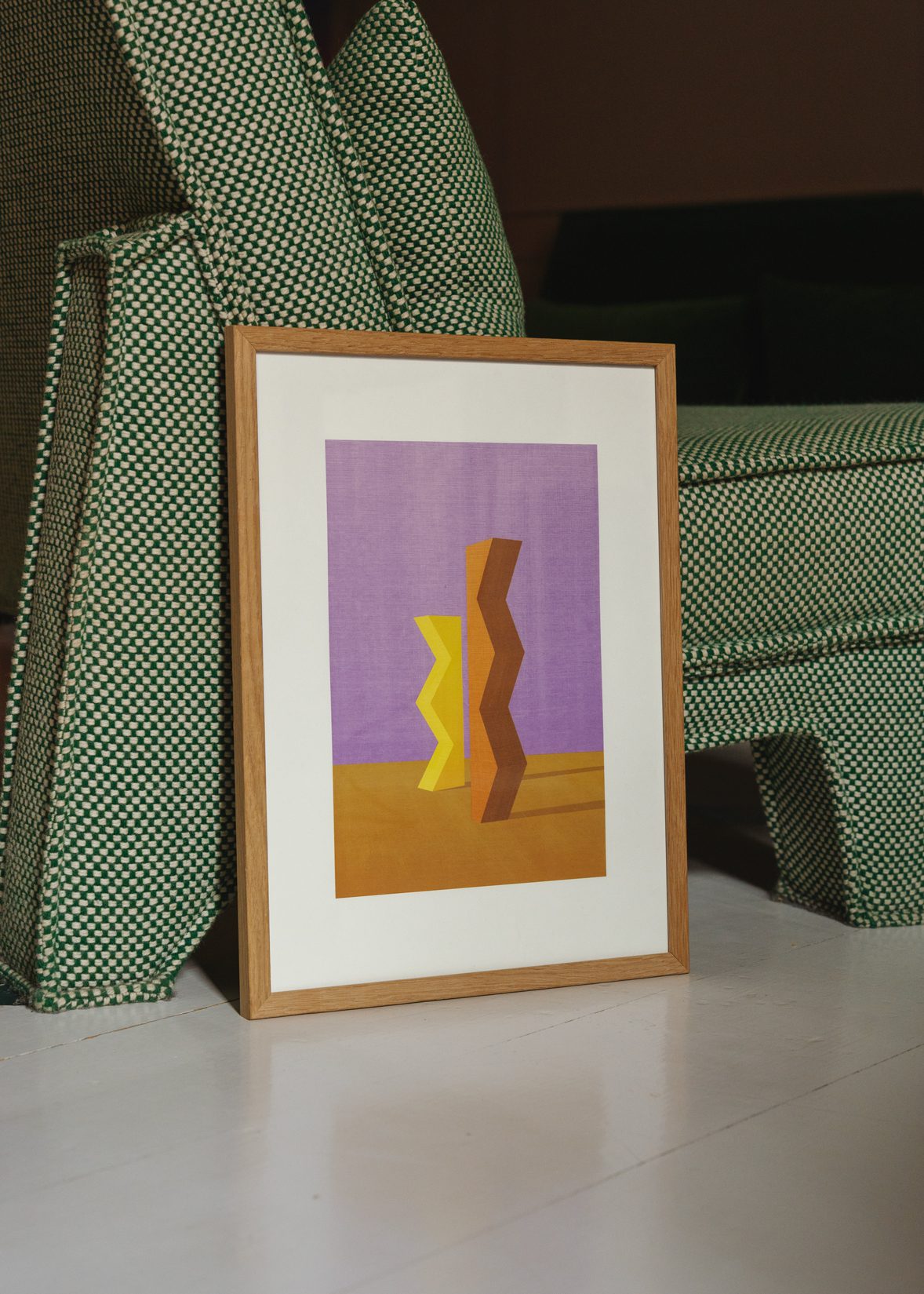 The Poster Club Art Prints Zigzag Poster 30x40 cm lila-gelb
