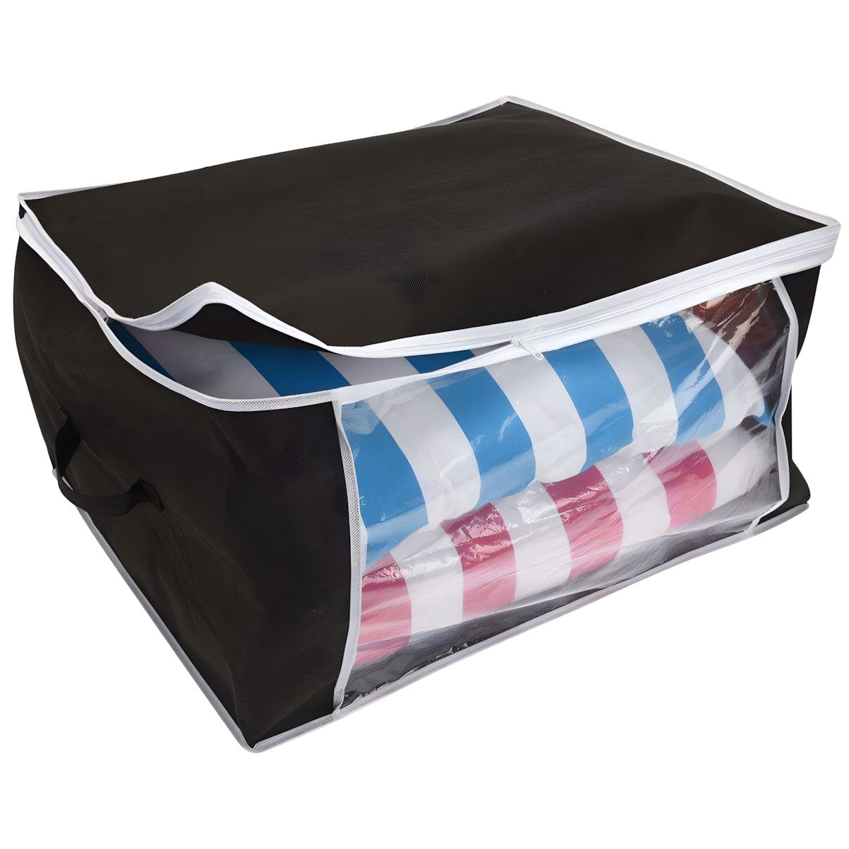 LS-LebenStil Unterbettkommode Schwarz 60x35x40cm Stoff