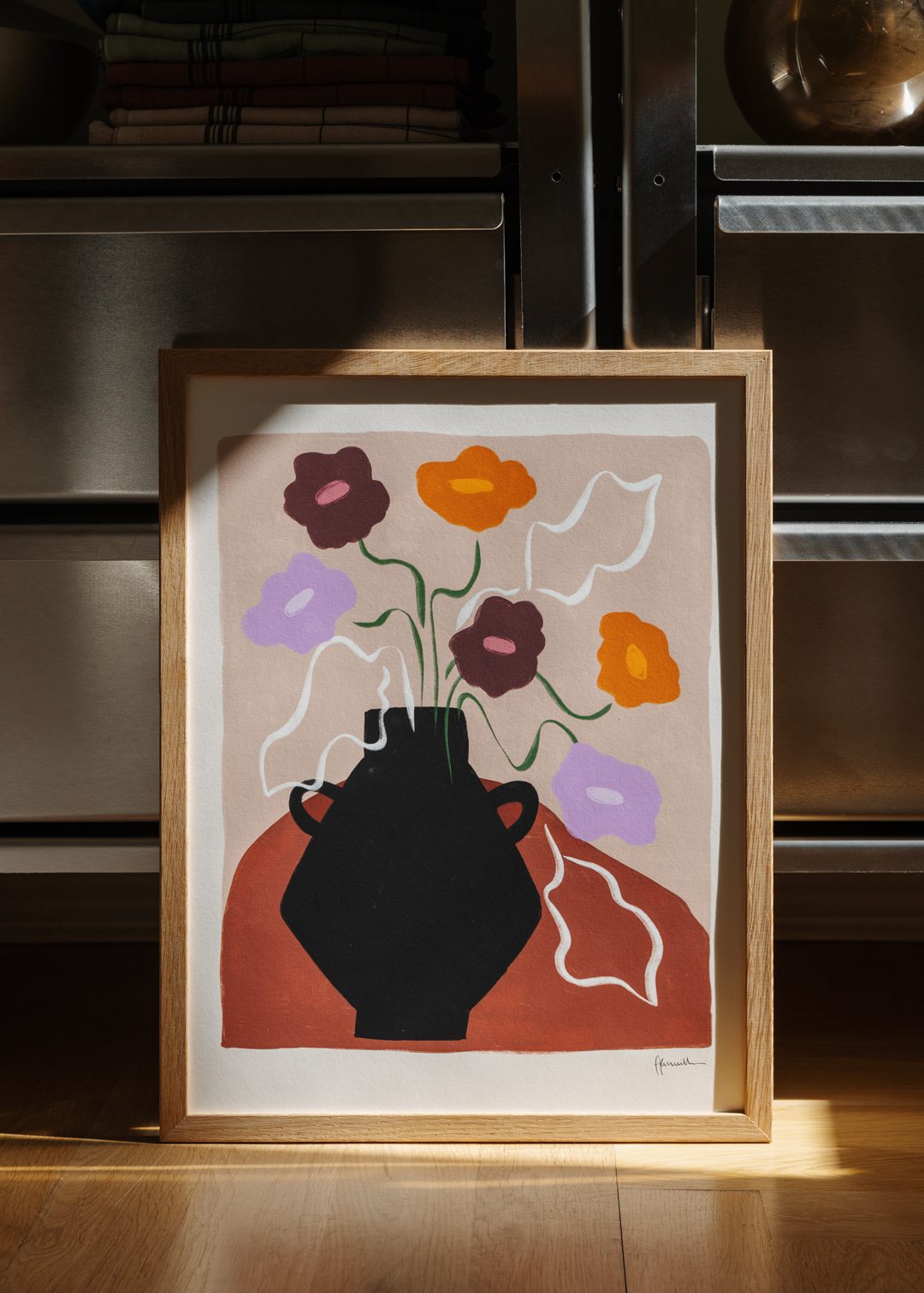 The Poster Club Petunias Kunstdruck 30x40 cm Beige Botanik