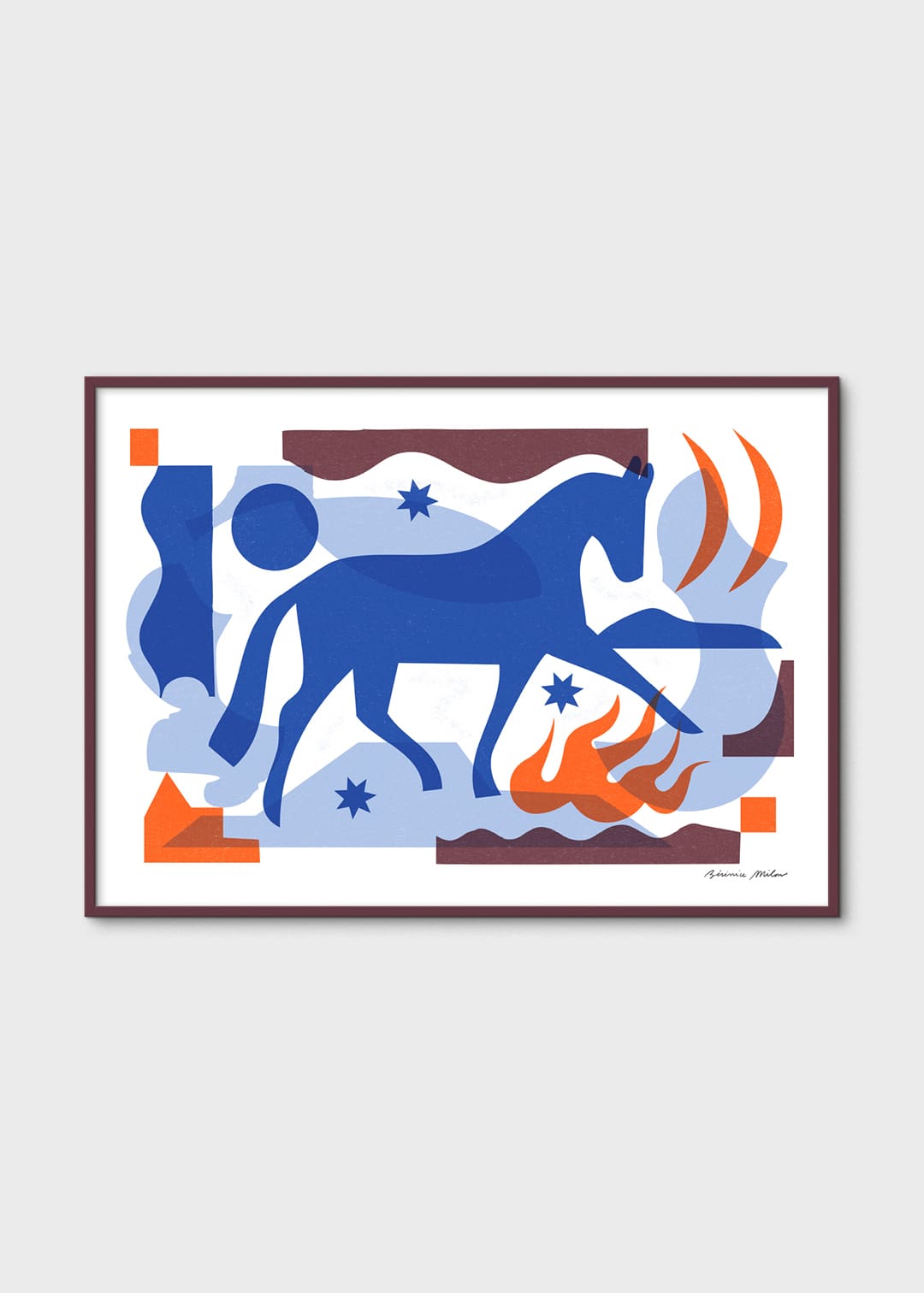 The Poster Club Tsar Kunstdruck 30x40 cm Tiermotiv Blau