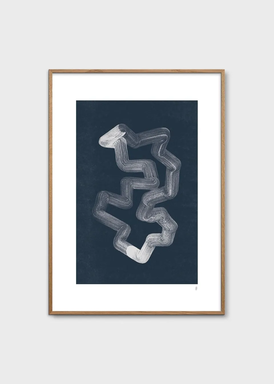 The Poster Club Lineshape 02 Poster 30x40 cm blau
