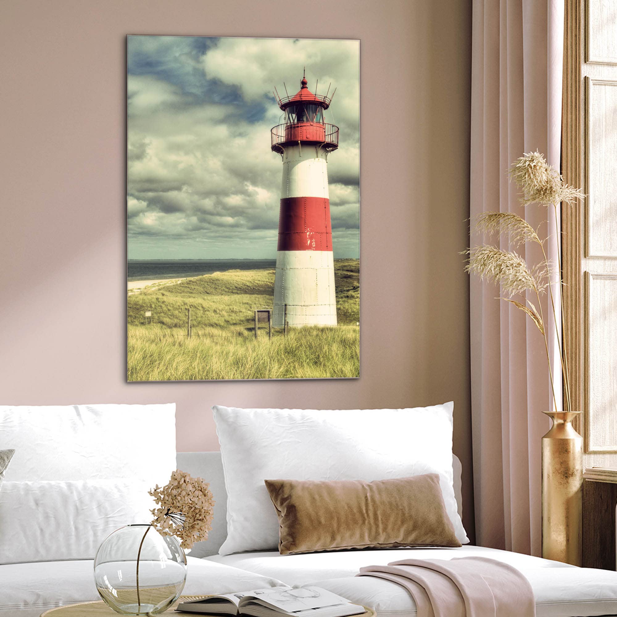Banjado Glasboard Leuchtturm Sylt magnetisch 40x60cm beschreibbar