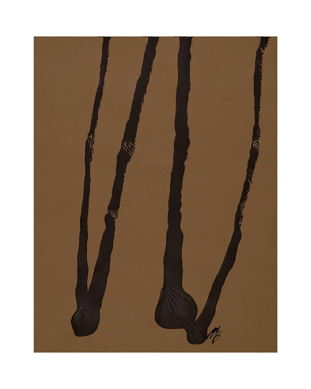 The Poster Club Abstract Man No. 02 Kunstdruck 40x50 Braun