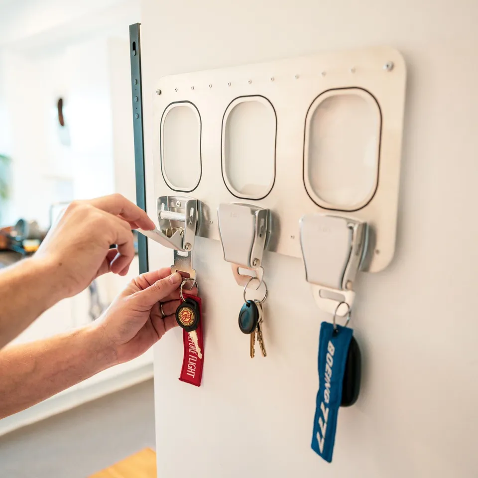 aircraftwindows Key Holder Triple Schlüsselbrett Gurtschnalle