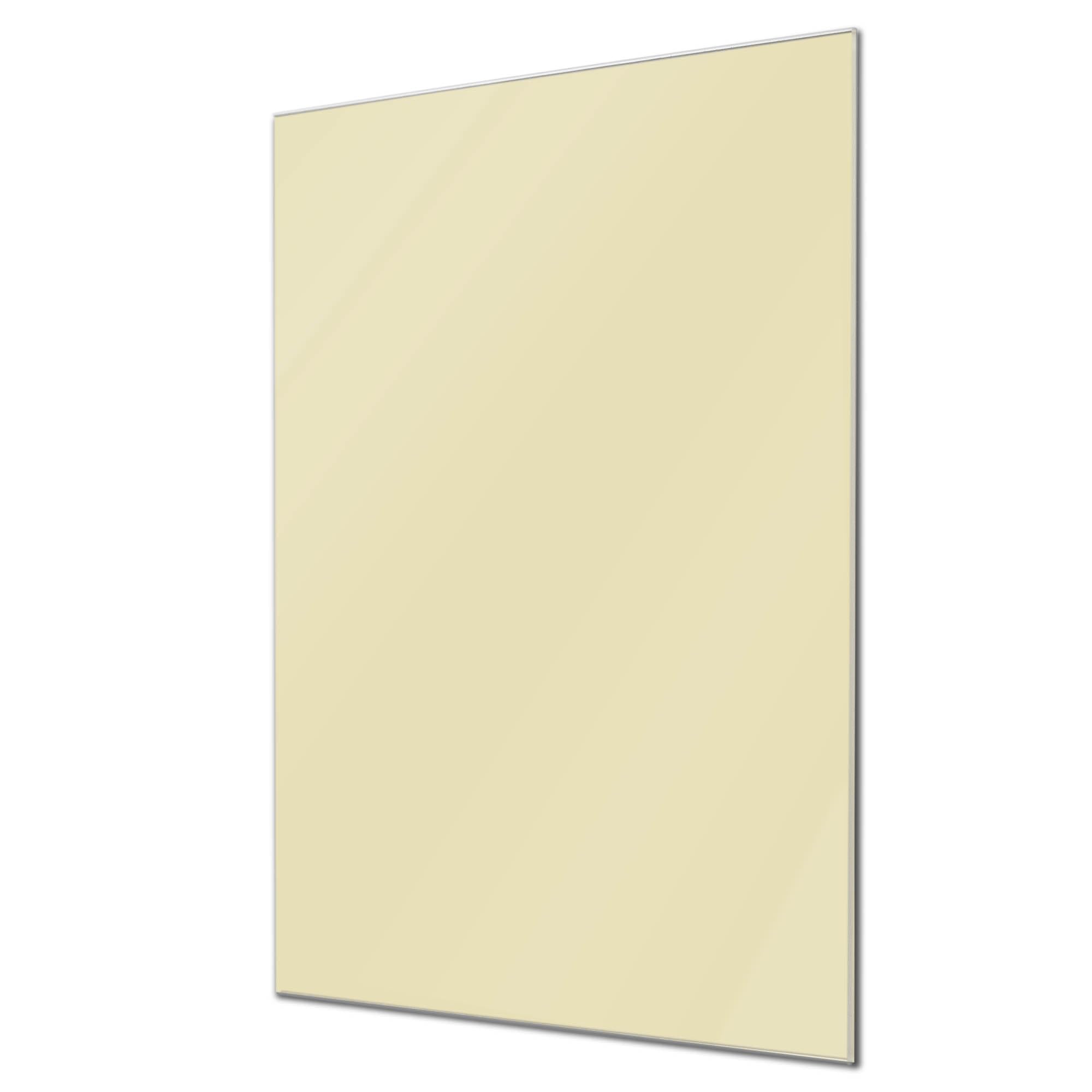 Banjado Magnettafel 90x60 cm Glas Magnettafel Beige beschreibbar