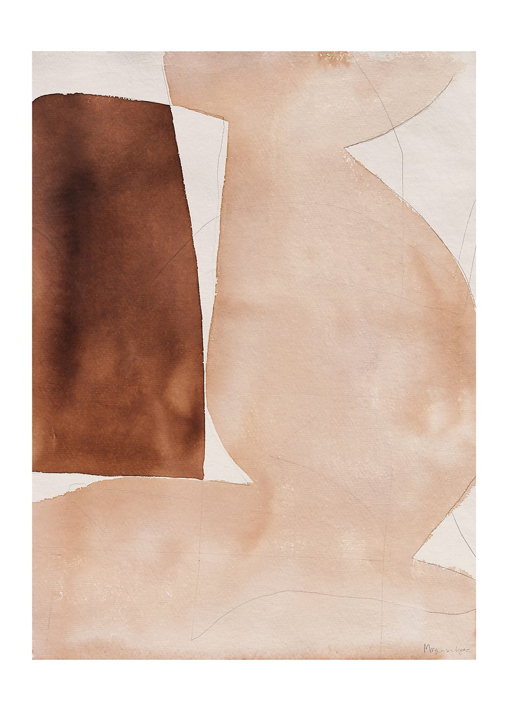 The Poster Club Bloom Kunstdruck 50x70 cm braun rosa