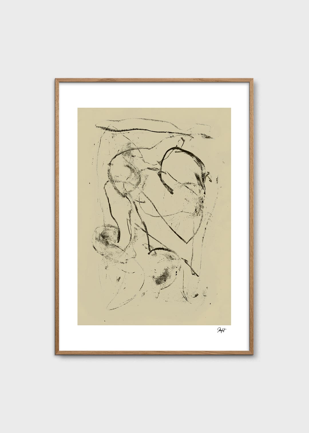 The Poster Club Abstract Thought Poster 30x40 cm Beige