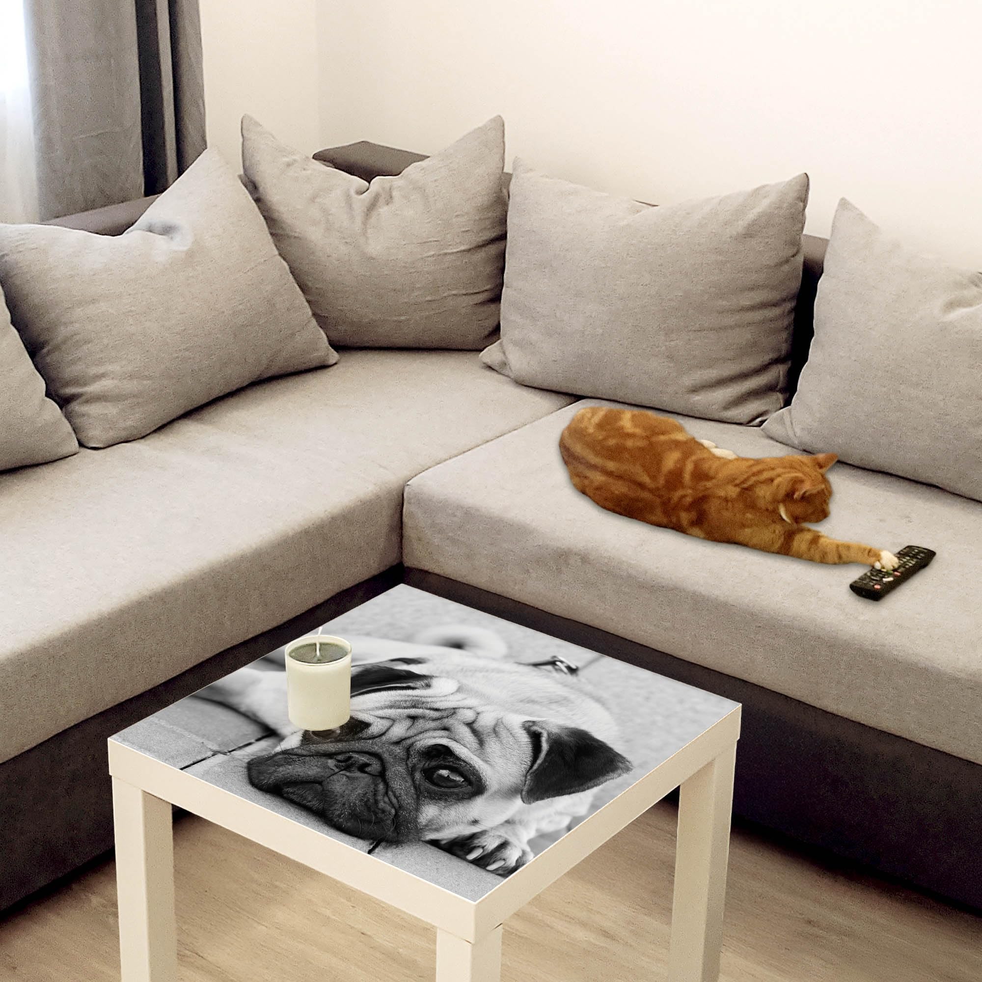 Banjado Möbelfolie Tischfolie Lotty 55x55 cm selbstklebend