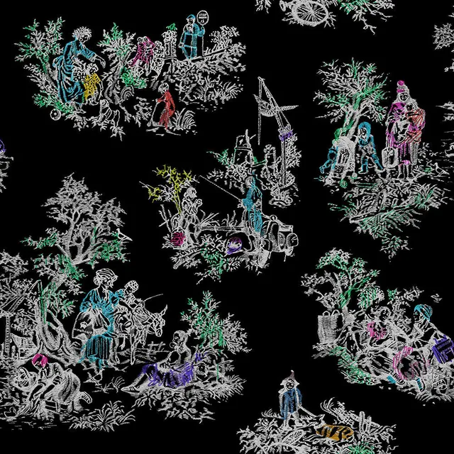 Mineheart Wallpaper Once Upon Our Time Tapete Schwarz A3