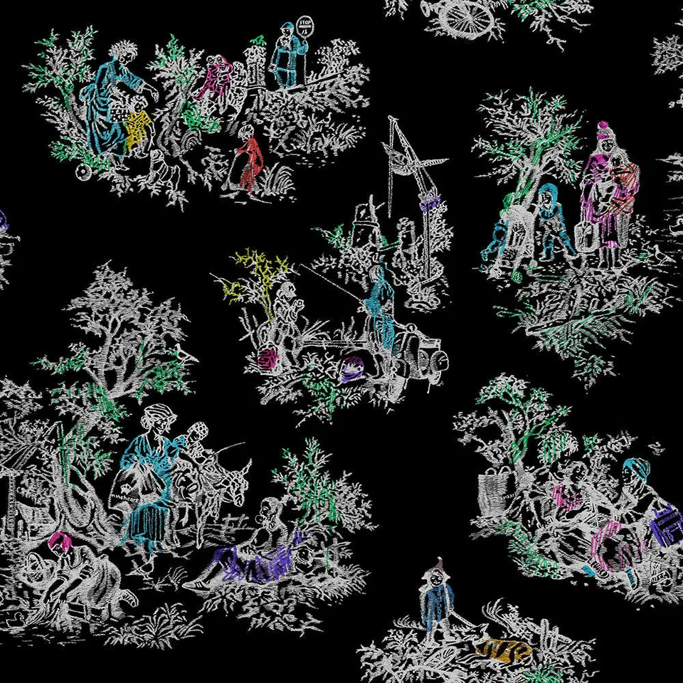 Mineheart Wallpaper Once Upon Our Time Tapete Schwarz A3