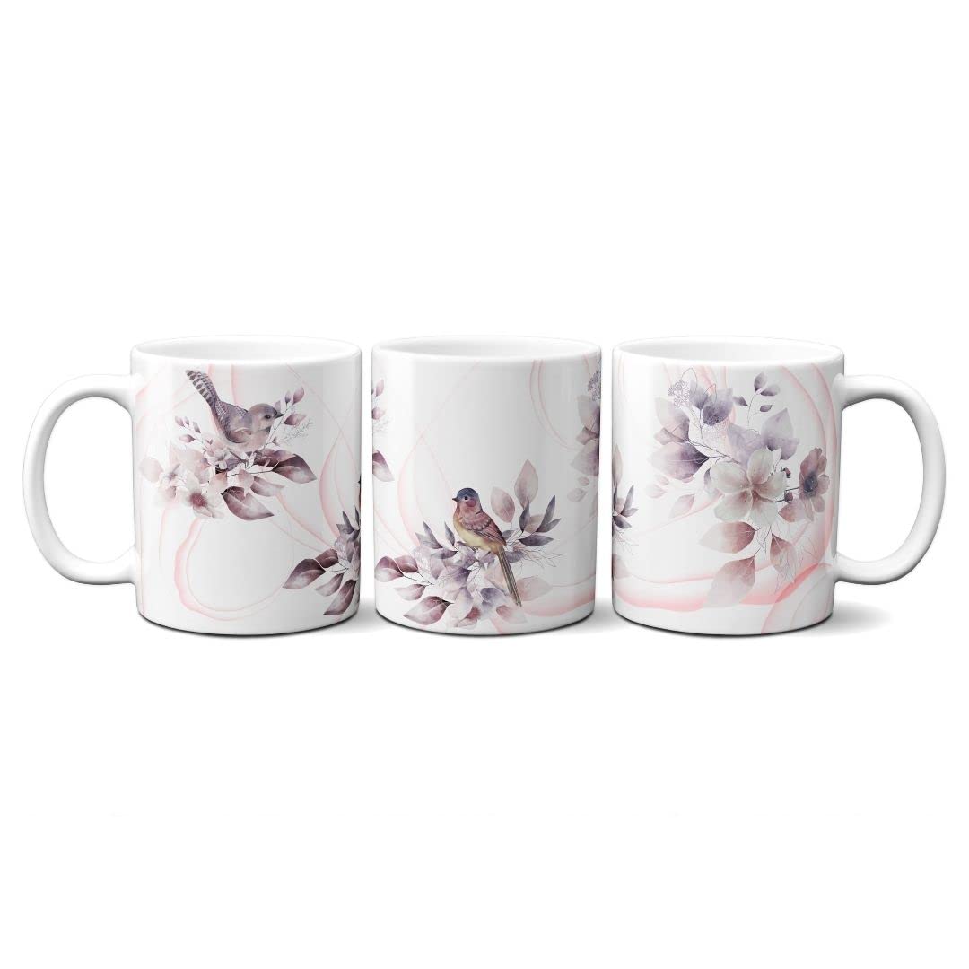 Hustling Sharks Wandbilder Tasse Vögel Pastell 330ml weiß