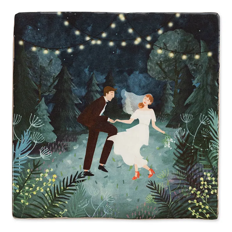 Storytiles Delft Blue Our wedding night Wandfliese Hochzeit 10x10 cm