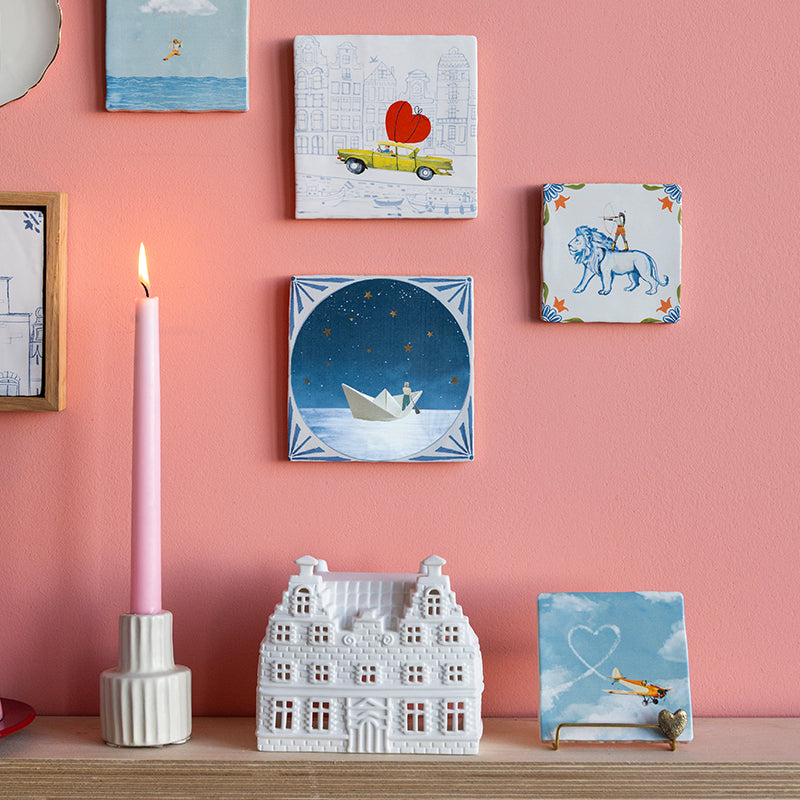 StoryTiles Delft Blue Towards new horizons Fliese S 10x10 Gold