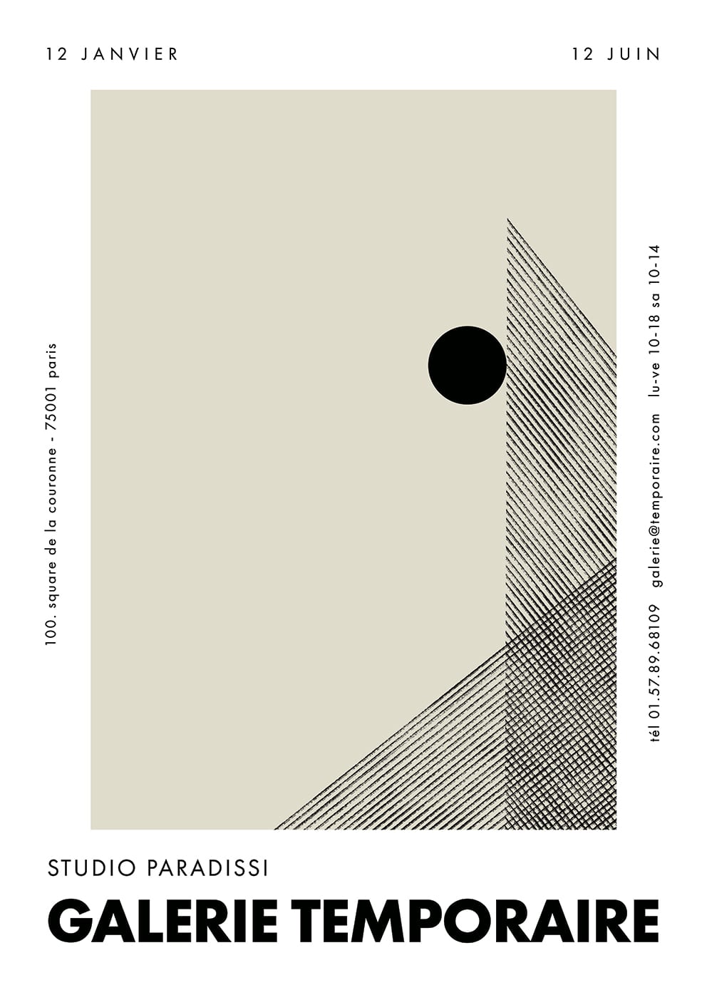 The Poster Club Art Prints Galerie Temporaire 29 Poster 30x40 beige