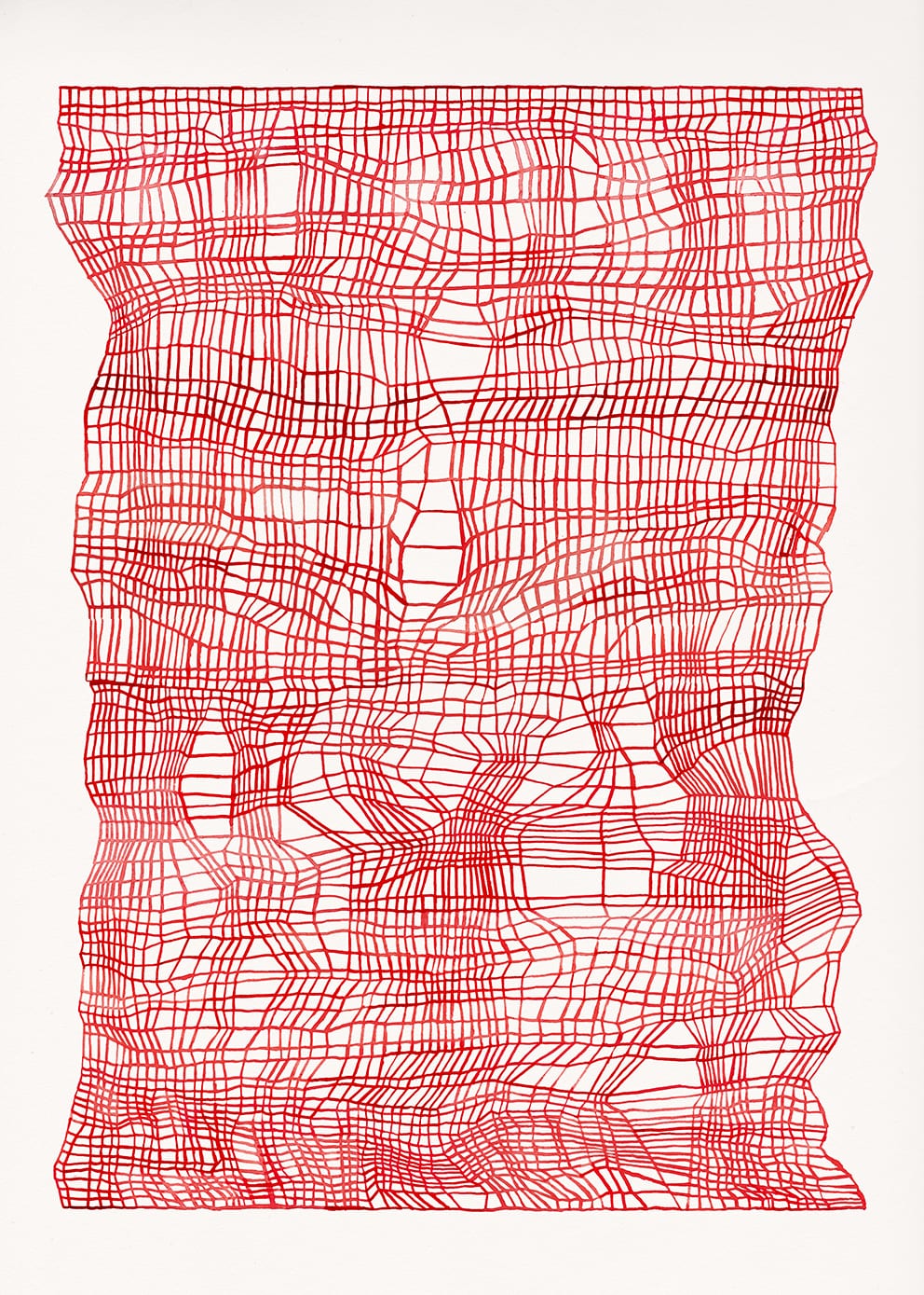 The Poster Club Timeline Red Kunstdruck 30x40 cm Rot