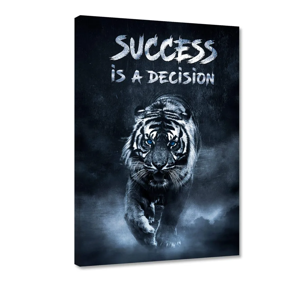 Hustling Sharks Success is a Decision Leinwandbild 30x45 cm