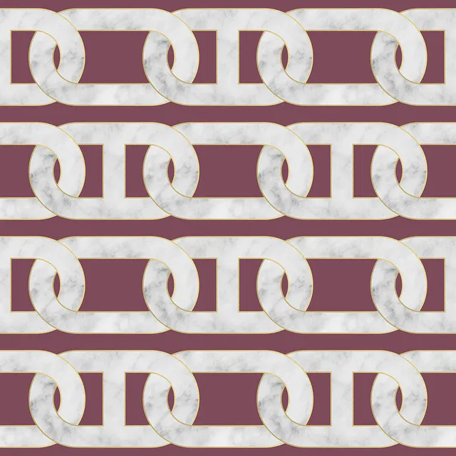 Mineheart Chain Tapete Rot A3 Muster Kettenmotiv